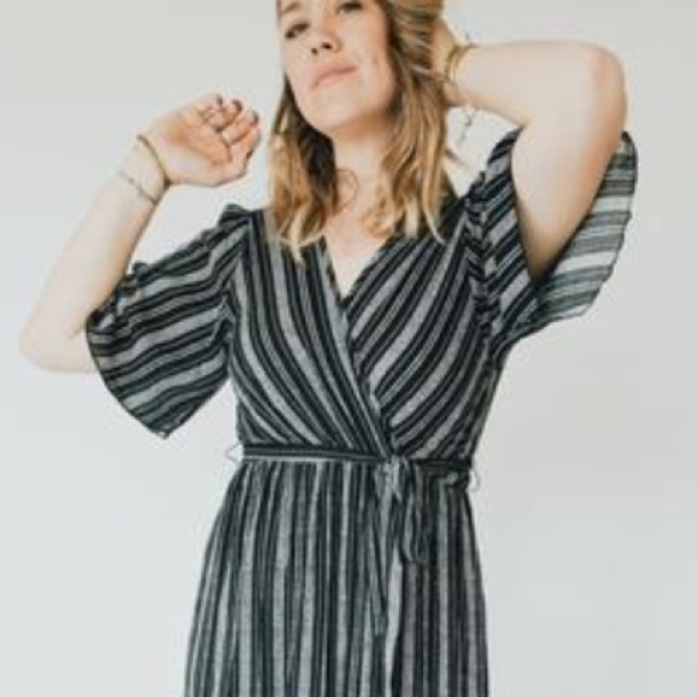 CJLA Clark Maxi Dress (S) Black & White